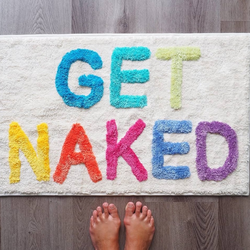 Get naked bath mat